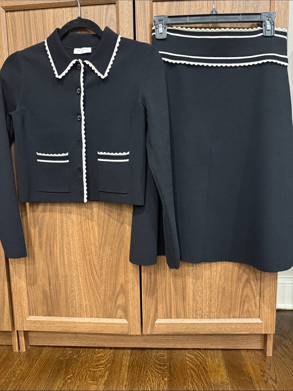 Sandro cardigan and Skirt set